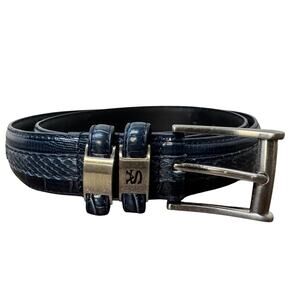 Stacey Adam’s leather belt men’s size 40 genuine leather dyed blue